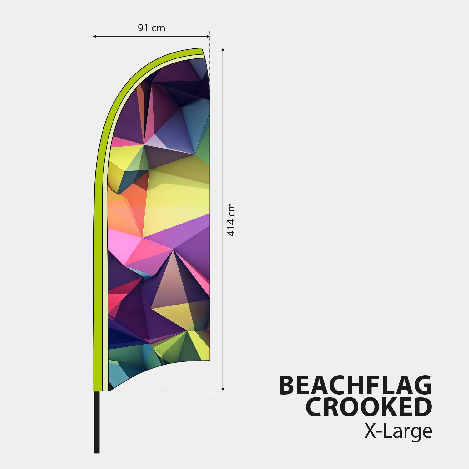 Beachflag "Crooked"