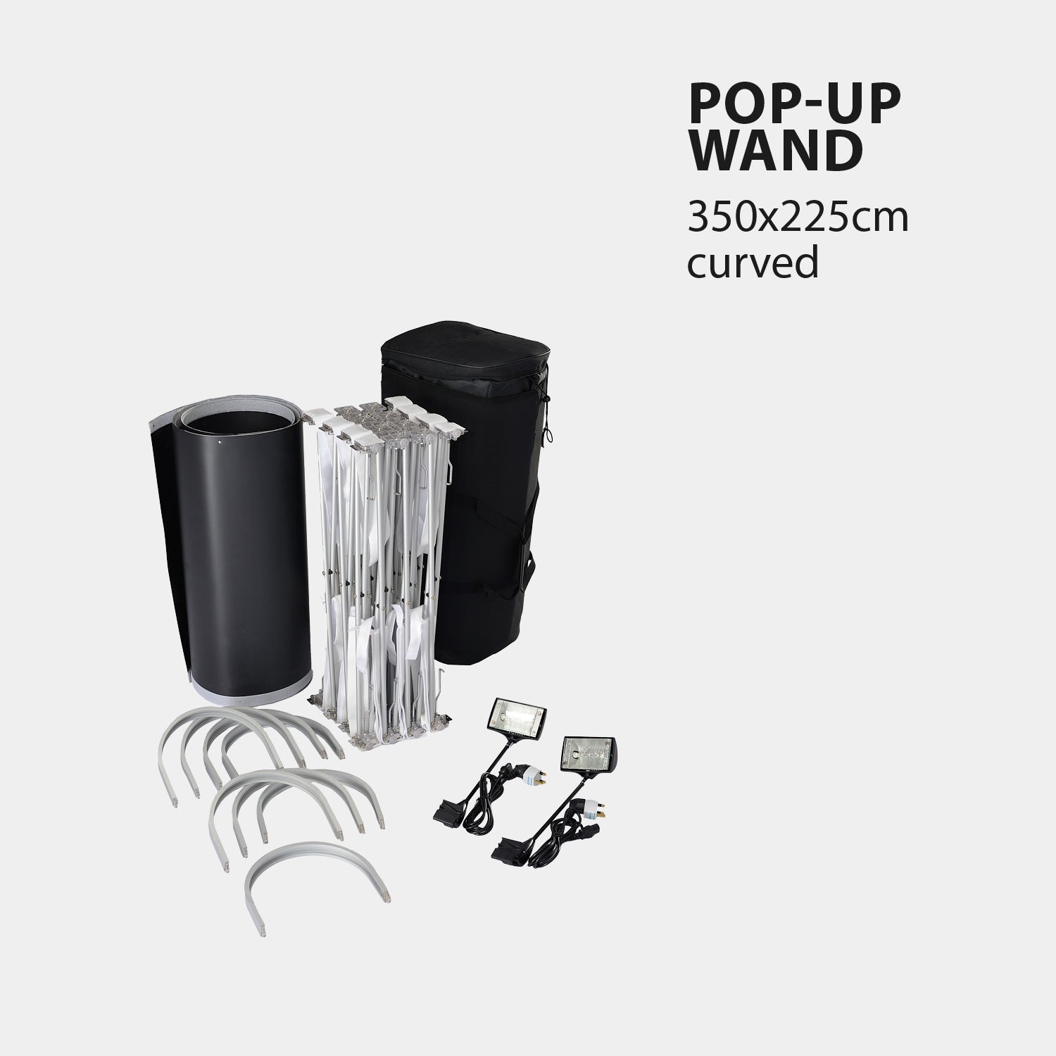 POP-UP Wand Curved 350x225 cm