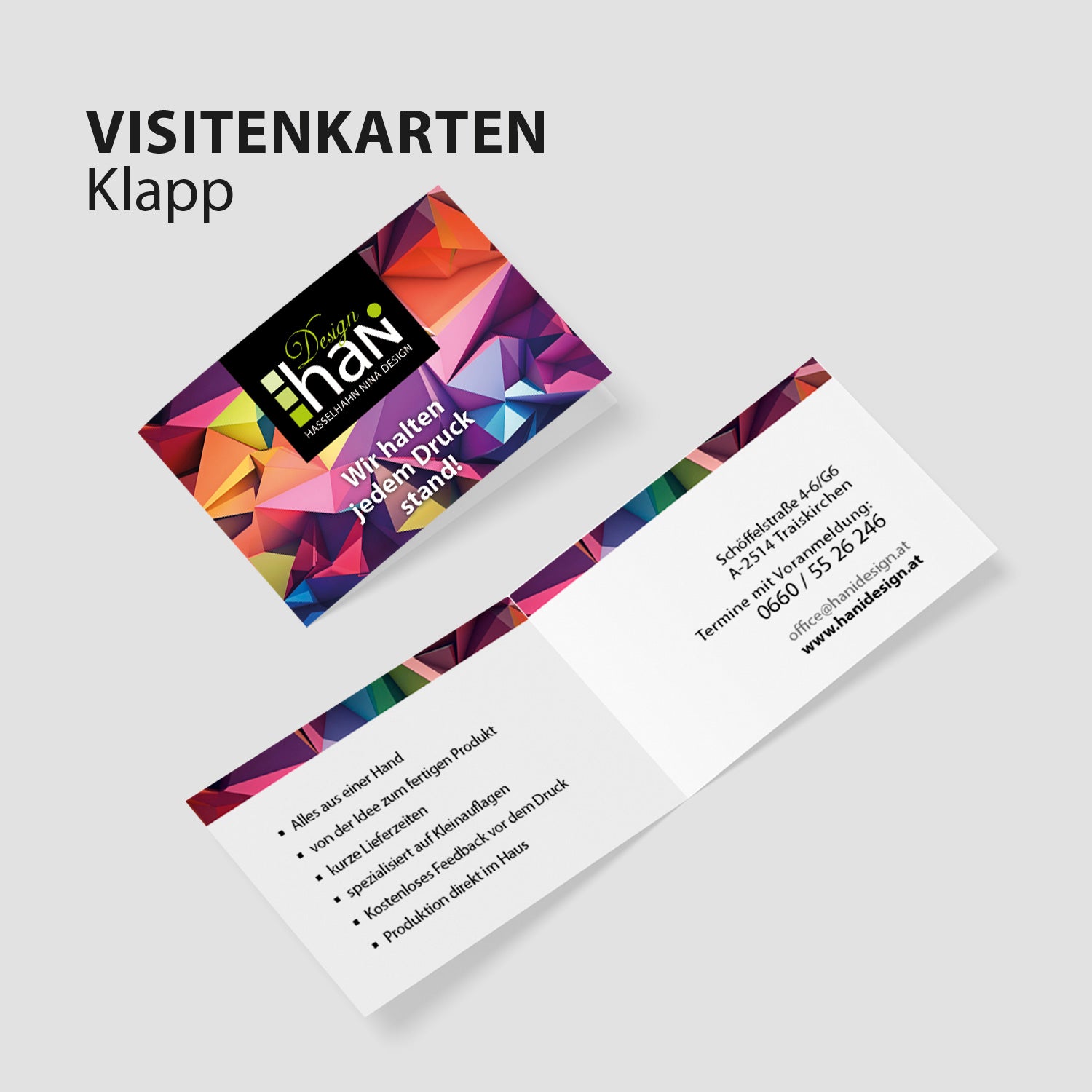 Visitenkarten "Klapp"